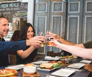 Customers enjoying food 